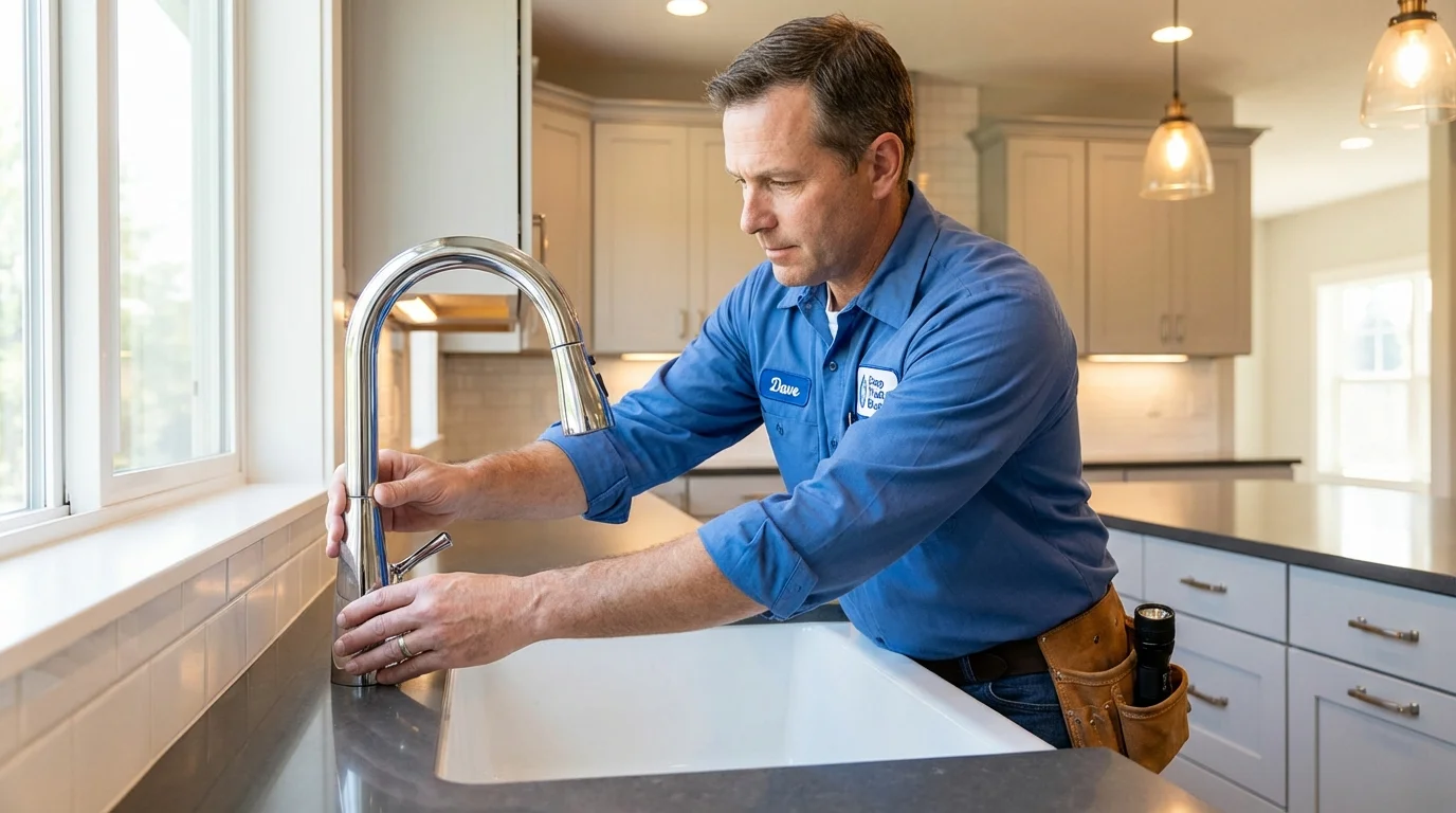 Kitchen faucet installation by Johns Plumbing LLC in West Chicago